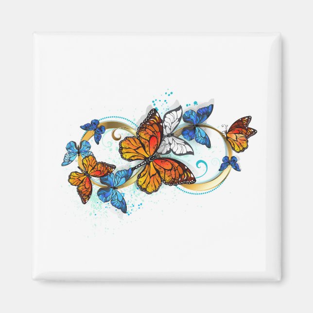 Imán Infinity of Monarch Butterflies (Frente)