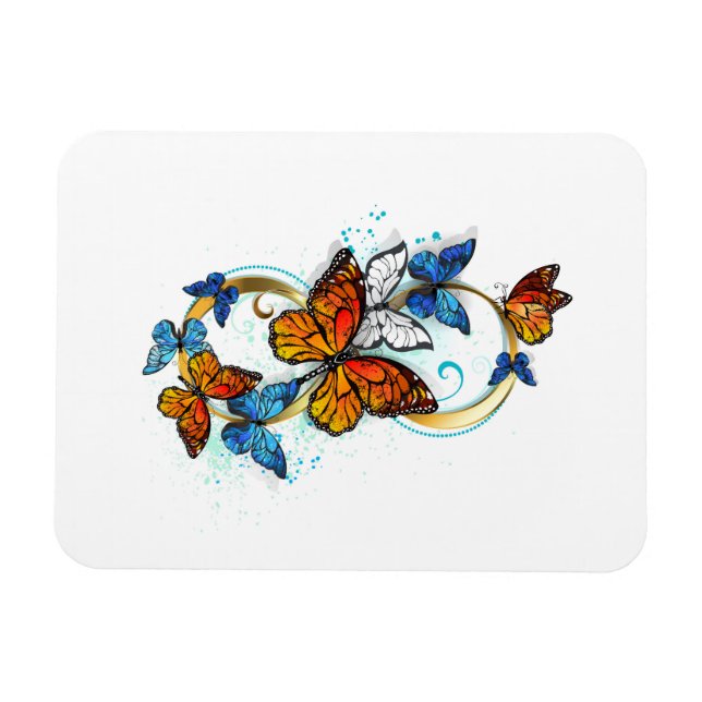 Imán Infinity of Monarch Butterflies (Horizontal)