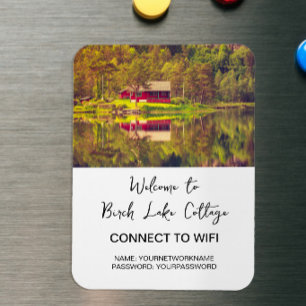 Imán Información de WiFi para Alquiler de Vacaciones, H