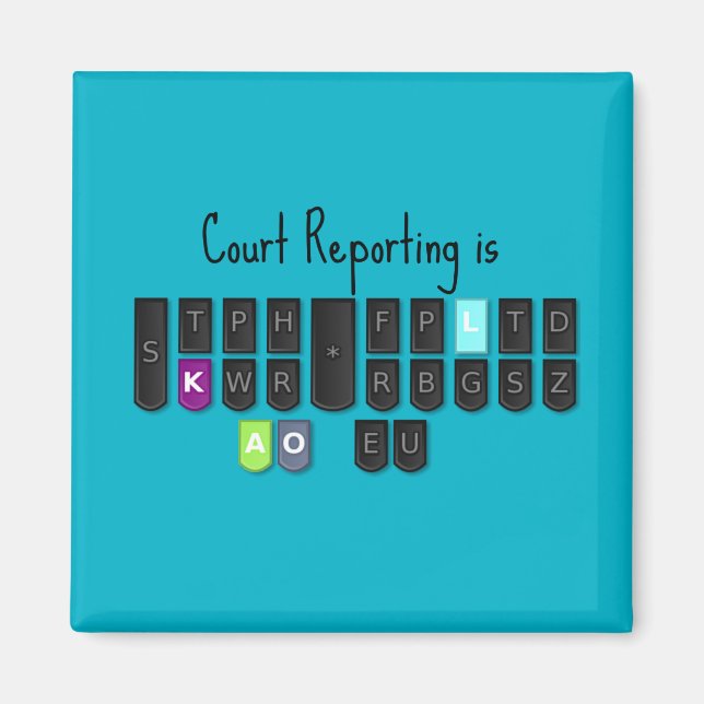 Imán Informes judiciales son Guay Steno Keyboard Magnet (Frente)