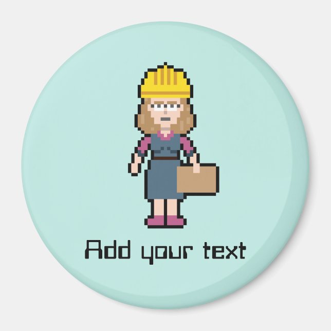 Imán Ingeniera de texto de personalizado (Frente)