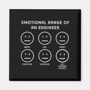 Imán Ingeniería divertida, rango emocional de un ingeni
