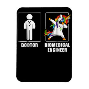 Imán Ingeniero biomédico Unicorn Dabbing Funny Amantes