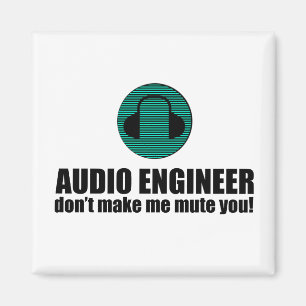 Imán Ingeniero de sonido divertido que dice Ingeniería 