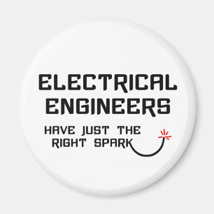 Imán Ingeniero eléctrico con chispa derecha