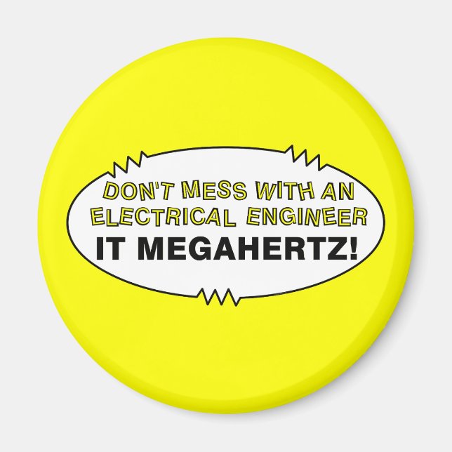 Imán Ingeniero eléctrico Megahertz Oval (Frente)