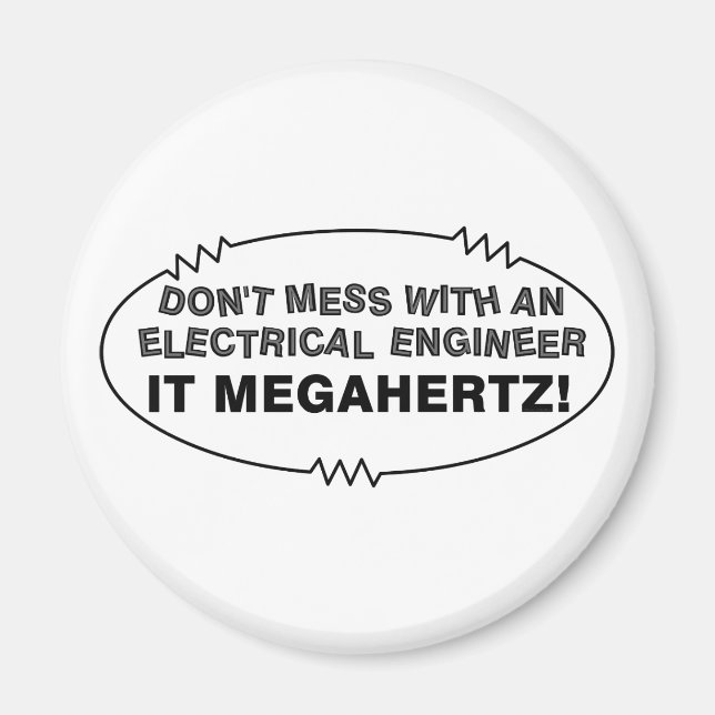Imán Ingeniero eléctrico Megahertz Oval (Frente)