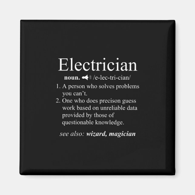 Imán Ingeniero Electrónico De Definición Electricista D (Frente)