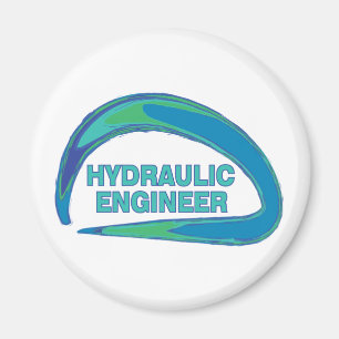 Imán Ingeniero hidráulico de oleada azul