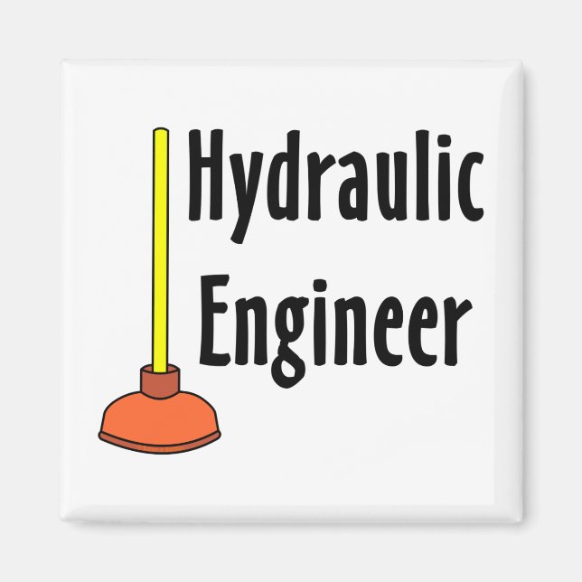 Imán Ingeniero Hidráulico Toilet Plunger (Frente)