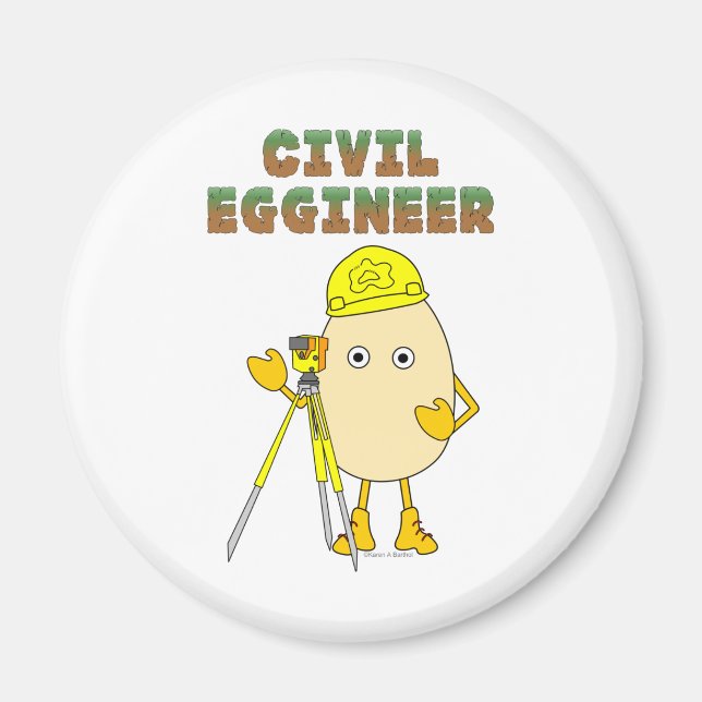 Imán Ingeniero ingeniero de ingeniería civil (Frente)