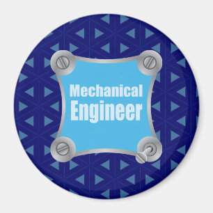 Imán Ingeniero mecánico azul