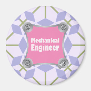 Imán Ingeniero Mecánico Rosado