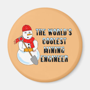 Imán Ingeniero Minero más Coolest Snowman