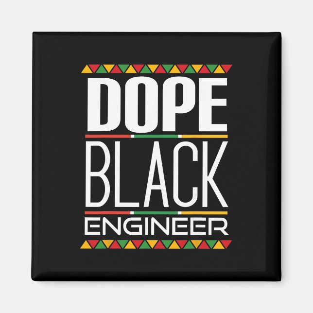 Imán Ingeniero Negro de Droga Mes de la Historia Negra (Frente)