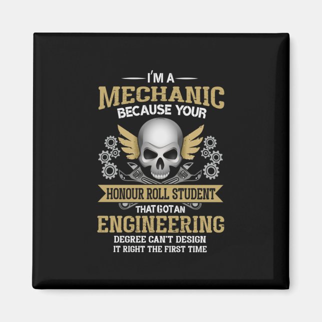 Imán Ingeniero Soy Ingeniería Mecánica (Frente)
