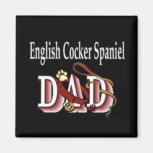 Imán Inglés Cocker Spaniel DAD Magnet (Frente)