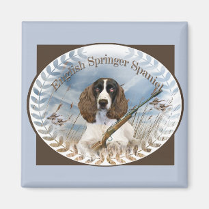 Imán Inglés Springer Spaniel Hunts Magnet