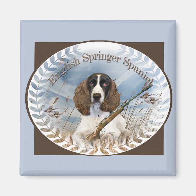 Imán Inglés Springer Spaniel Hunts Magnet (Frente)