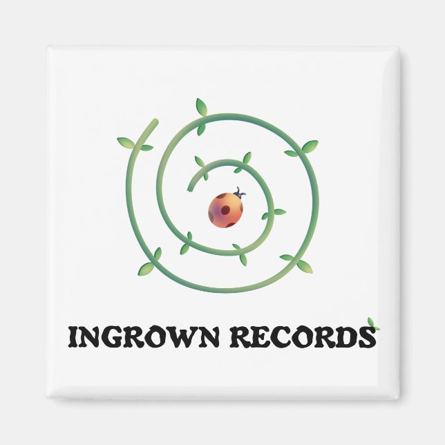 Imán Ingrown Records Ladybug Magnet Cuadrado (Frente)