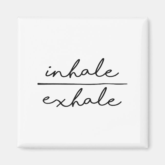 Imán Inhale &amp; Exhale Yoga Lover Women's Yoga Motiva (Frente)