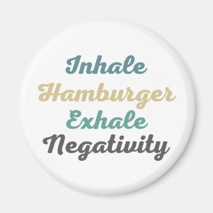 Imán Inhale Hamburger Exhale imanes de negatividad
