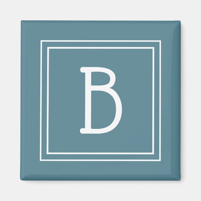 Imán Inicial de Letra Monogramada Simple Moderna Turque (Frente)