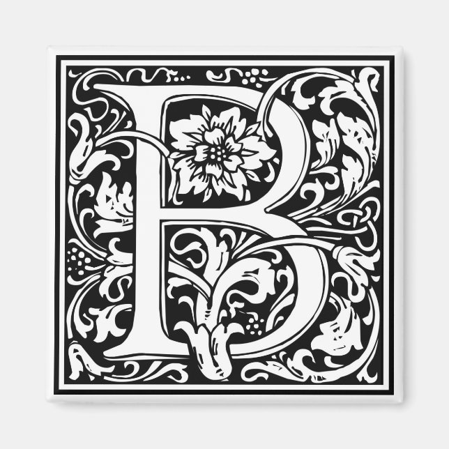 Imán Inicial decorativa "B" de la letra (Frente)