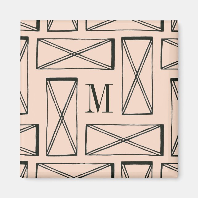 Imán Inicial | Diseño del rectángulo geométrico X (Frente)