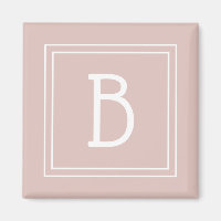Inicial Monograma de Granja Moderna Rosa y Blanco