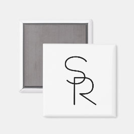 Imán Iniciales superpuestas de aspecto moderno