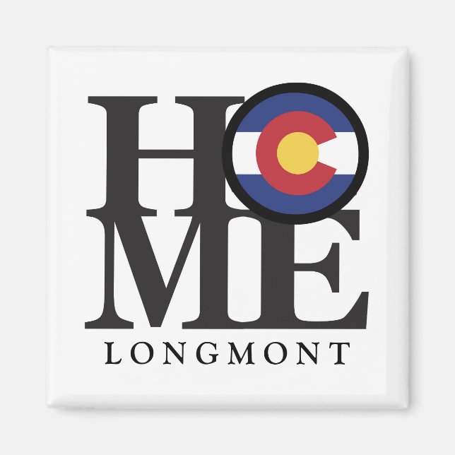 Imán INICIO Longmont Colorado 4x4" Magnet (Frente)