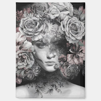 Imán Inked Blooms: A Tapestry of Surrealism