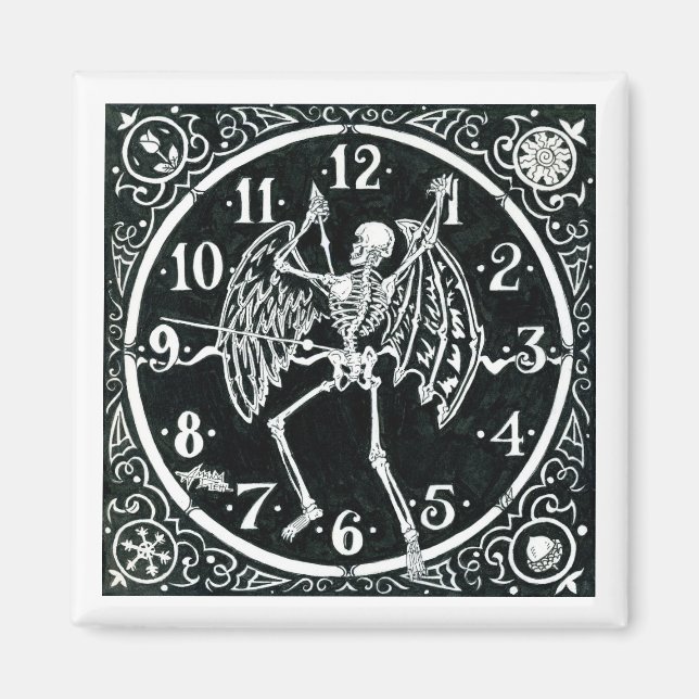 Imán Inktober 2018 Día 14 - Reloj Mortal (Frente)
