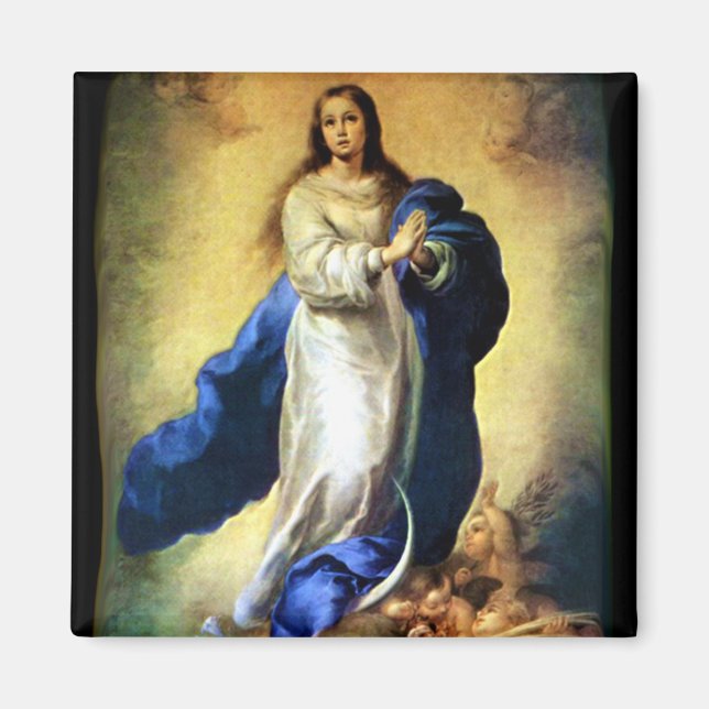 Imán Inmaculada concepción de la Virgen María - Murillo (Frente)