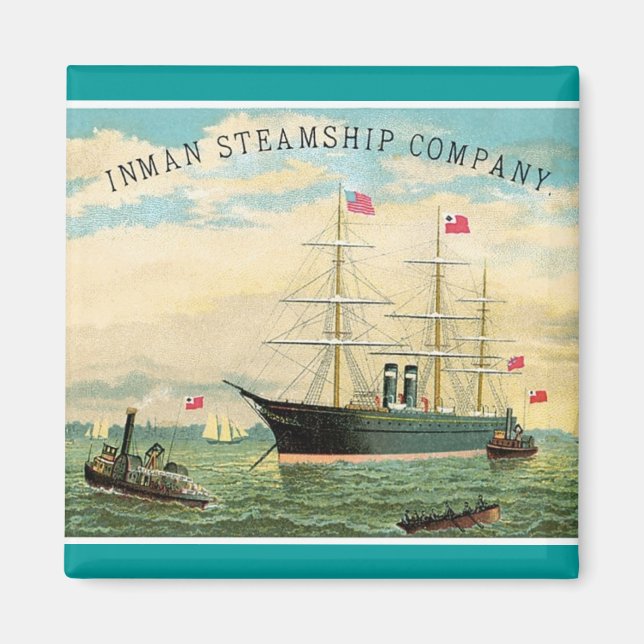 Imán Inman Steamship Company (Frente)