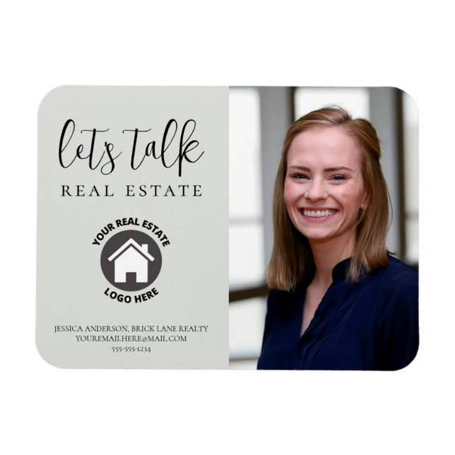 Imán Inmobiliaria de información de contacto profesiona (Horizontal)