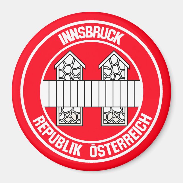 Imán Innsbruck Round Emblem (Frente)