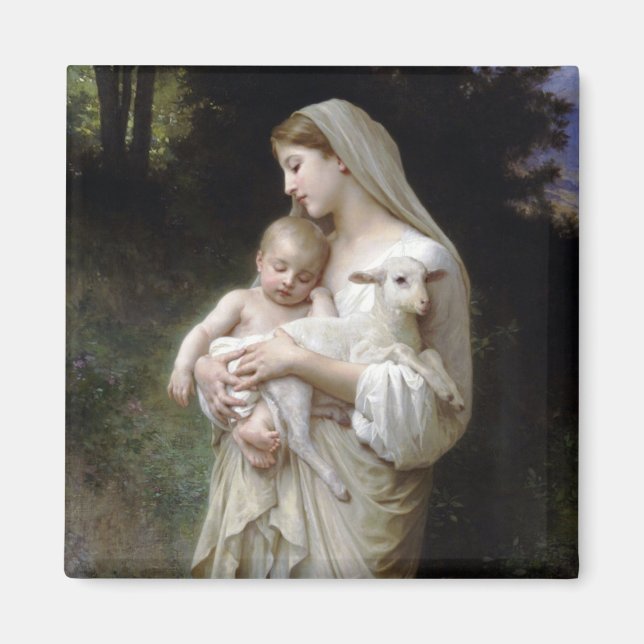 Imán Inocencia (Madonna y niño), Bouguereau (Frente)