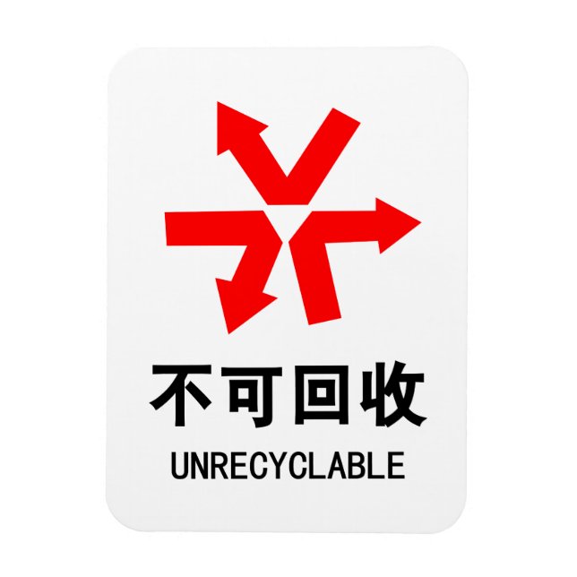 Imán Inreciclable ~ Rótulo Hanzi en chino (Vertical)