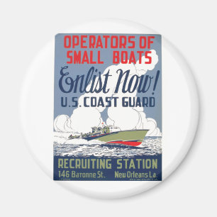 Imán ¡Inscríbete ahora! Guardia Costera de Estados Unid