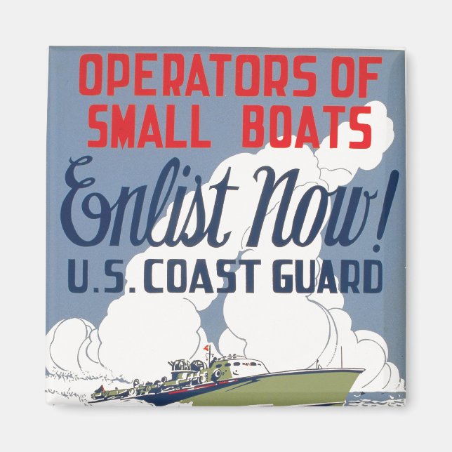 Imán ¡Inscríbete ahora! Guardia Costera de Estados Unid (Frente)