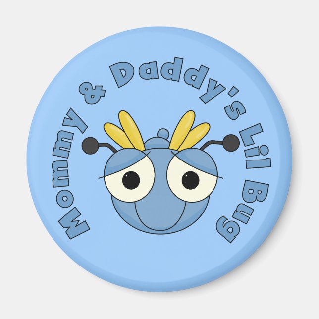 Imán Insecto de Lil de la mamá y del papá (Frente)