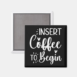 Imán Insertar Café Para Comenzar Con Una Cita Humorísti