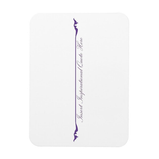 Imán Insertar cita Inspiradora aquí - Púrpura (Vertical)