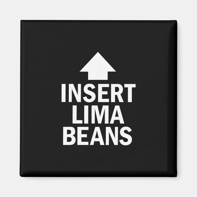 Imán Insertar frijoles de Lima divertido Día de Acción  (Frente)