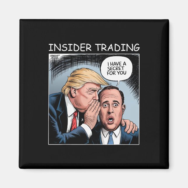 Imán Insider Trading Trump - Divertido  (Frente)