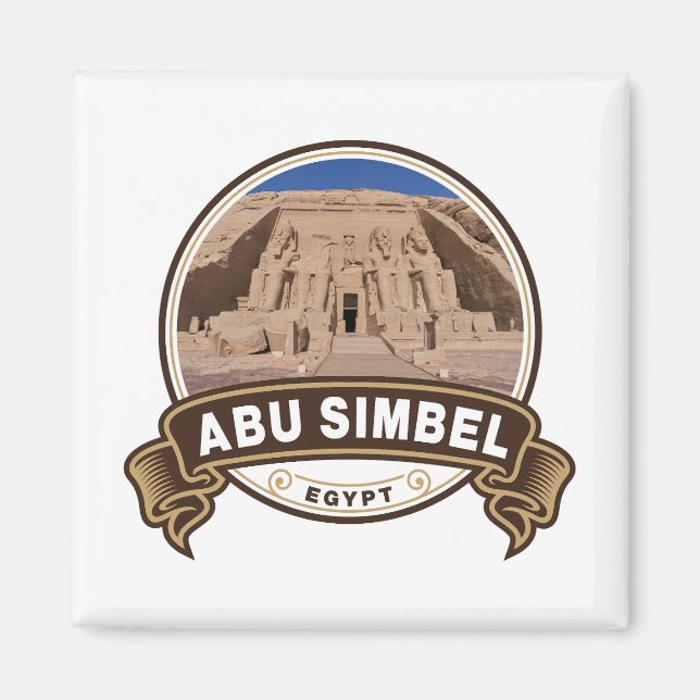 Imán Insignia de Abu Simbel Egipto (Frente)
