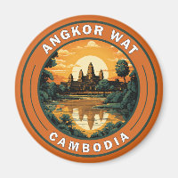 Insignia de arte de viajes Angkor Wat Cambodia