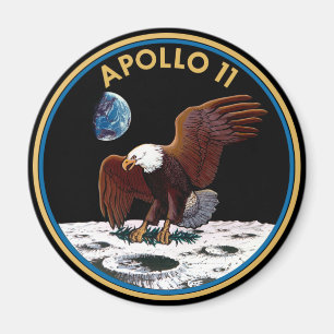 Imán Insignia de la misión lunar Apolo 11 de la NASA